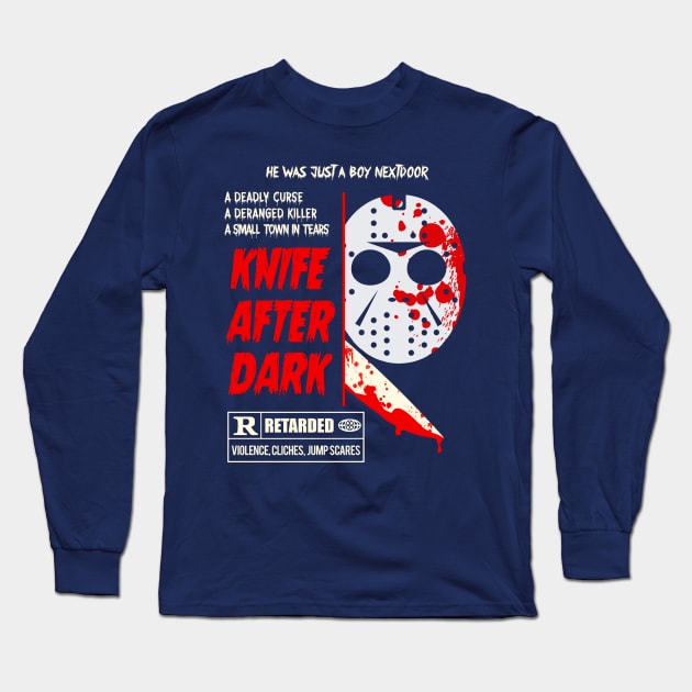 Knife after Dark - Slasher Parody Long Sleeve T-Shirt by NorthWestDesigns